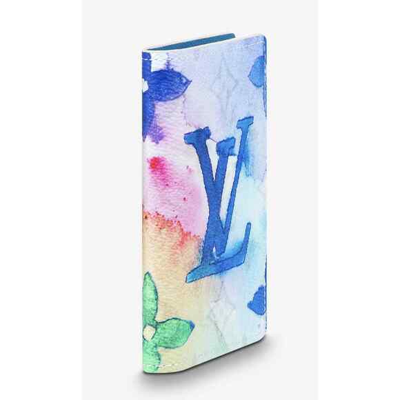 Louis Vuitton Watercolor Multicolor Monogram Logo Pocket Organizer Card Wallet - Picture 5 of 11